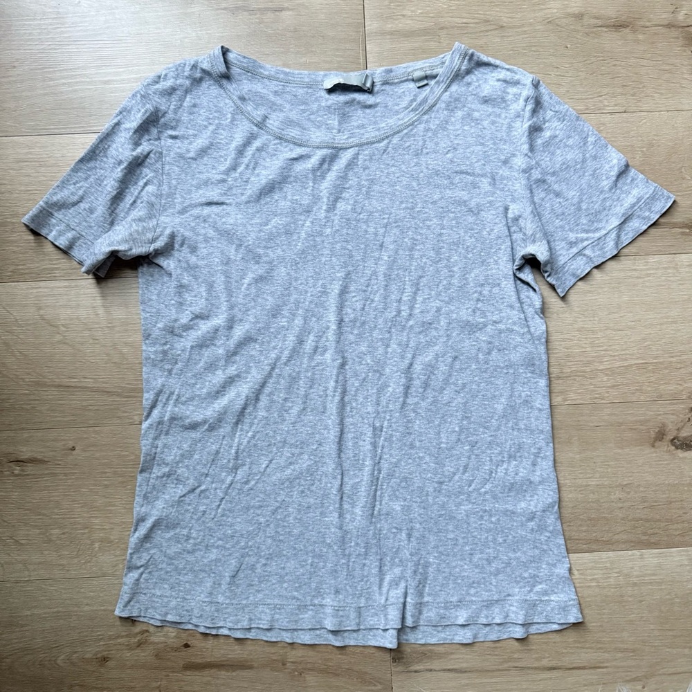 Vince light heather gray single stitch tissue short sleeve tee shirt women’s L